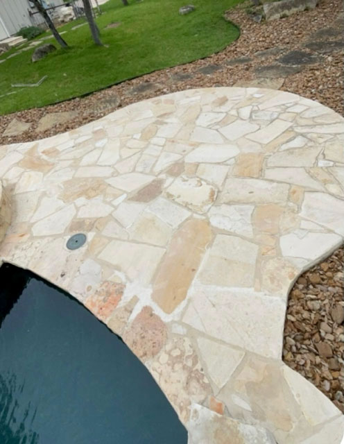 A custom pool walkway